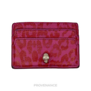 🔴 Alexander McQueen Card Holder Wallet -  Pink Cheetah